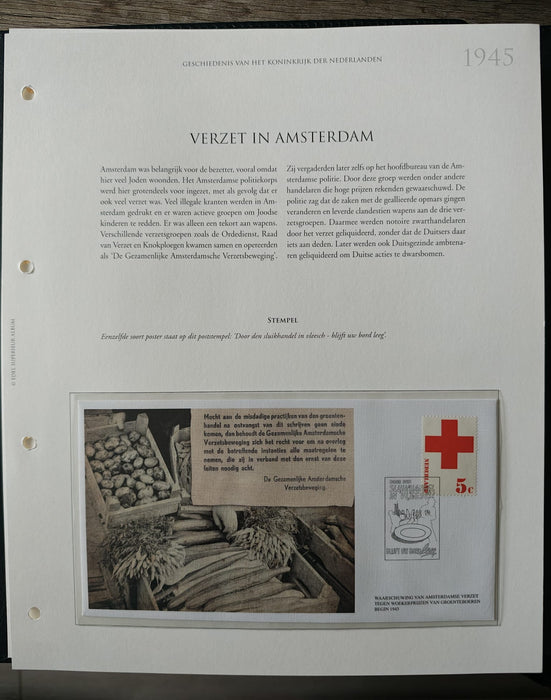 Album/Enciclopedie tematica CRUCEA ROSIE, AL II-lea RAZBOI MONDIAL (WWII), ANIVERSARI, PERSONALITATI contine in jur de 100 plicuri filatelice ilustrate in posete de plastic. Albumul are coperti si caseta din piele.