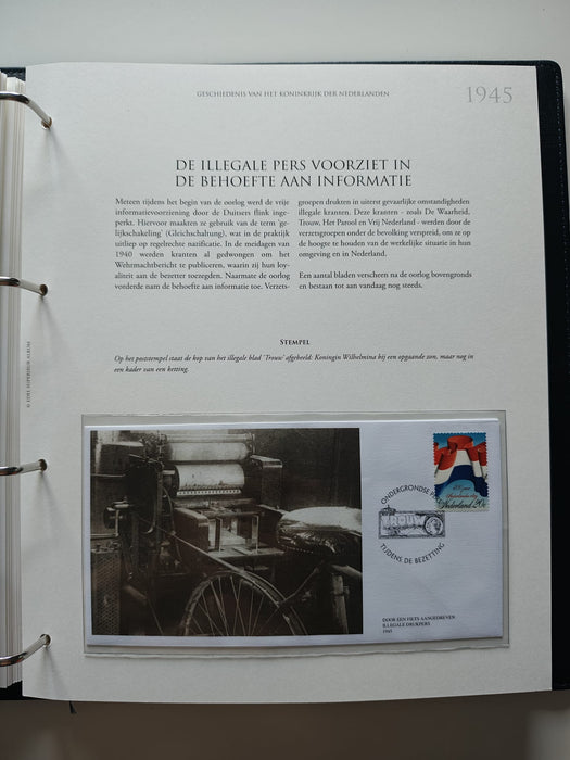 Album/Enciclopedie tematica CRUCEA ROSIE, AL II-lea RAZBOI MONDIAL (WWII), ANIVERSARI, PERSONALITATI contine in jur de 100 plicuri filatelice ilustrate in posete de plastic. Albumul are coperti si caseta din piele.