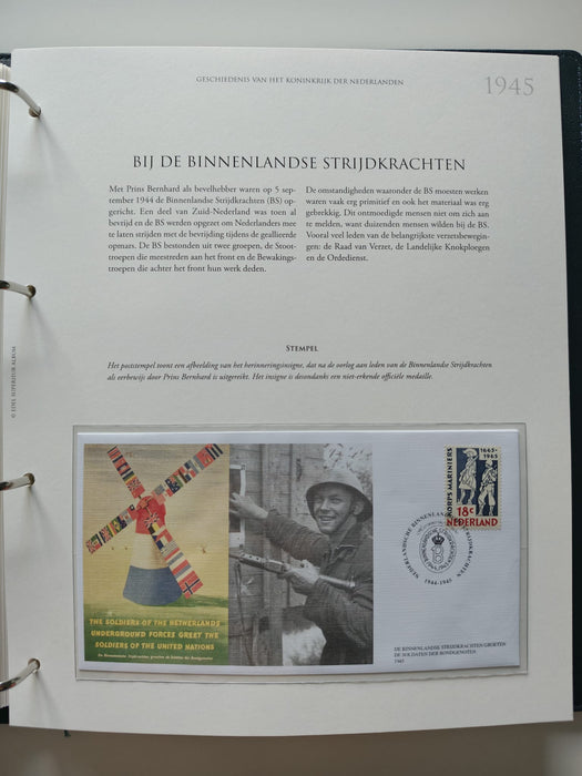 Album/Enciclopedie tematica CRUCEA ROSIE, AL II-lea RAZBOI MONDIAL (WWII), ANIVERSARI, PERSONALITATI contine in jur de 100 plicuri filatelice ilustrate in posete de plastic. Albumul are coperti si caseta din piele.