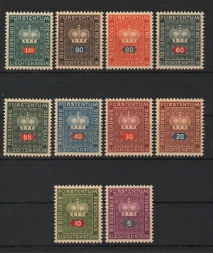 Liechtenstein 1950 Official Stamps Prince's Crown Mi. 50 Eur