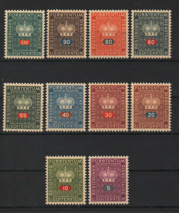 Liechtenstein 1950 Official Stamps Prince's Crown Mi. 50 Eur