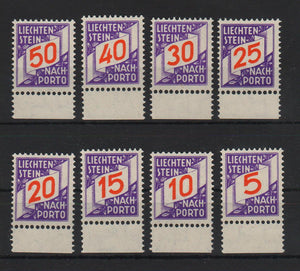 Liechtenstein 1928 Postage due stamps Numbers in the slanting banner Mi. 140 Eur