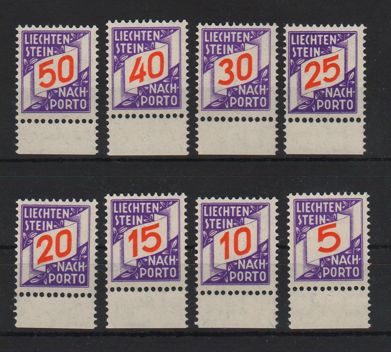 Liechtenstein 1928 Postage due stamps Numbers in the slanting banner Mi. 140 Eur