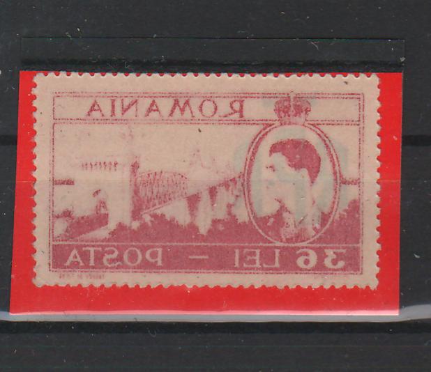 Romania 1947 Uzuale Mihai I - Vederi val. 36LEI EROARE abklatsh si supratipar!!!