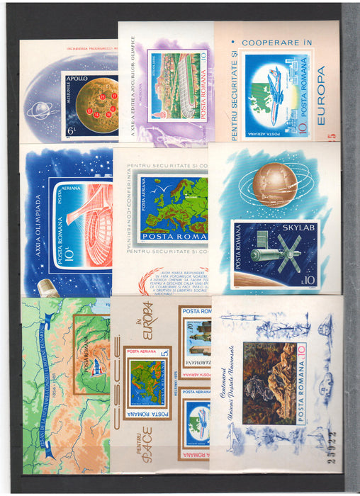 Romania, lot colite nedantelate (54 buc.), valoare mare de catalog