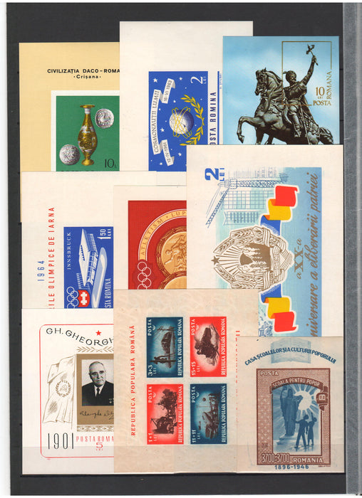 Romania, lot colite nedantelate (54 buc.), valoare mare de catalog