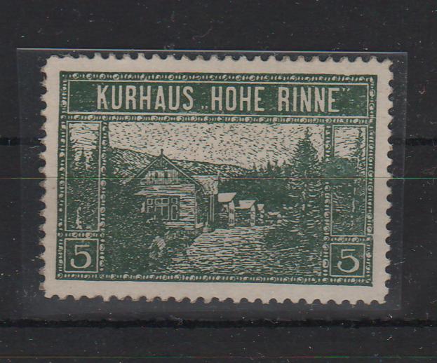 Romania 1910 Posta locala Paltinis, Hohe Rinne emisiunea VII 5 heller verde