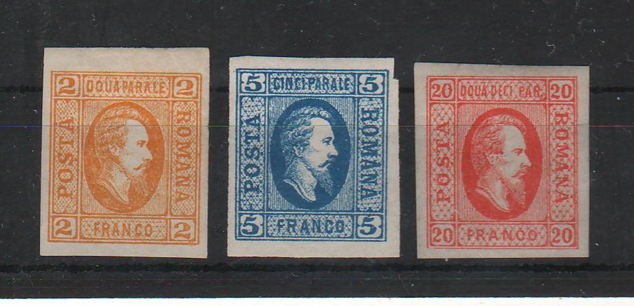 Romania 1865 Cuza Efigia in oval 2PAR hartie normala