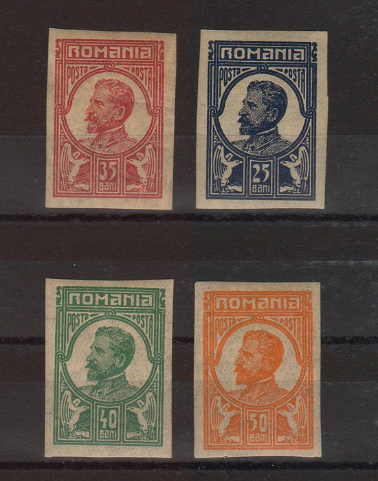 Romania 1917 Ferdinand - neemise Moscova, 4 valori nedantelate