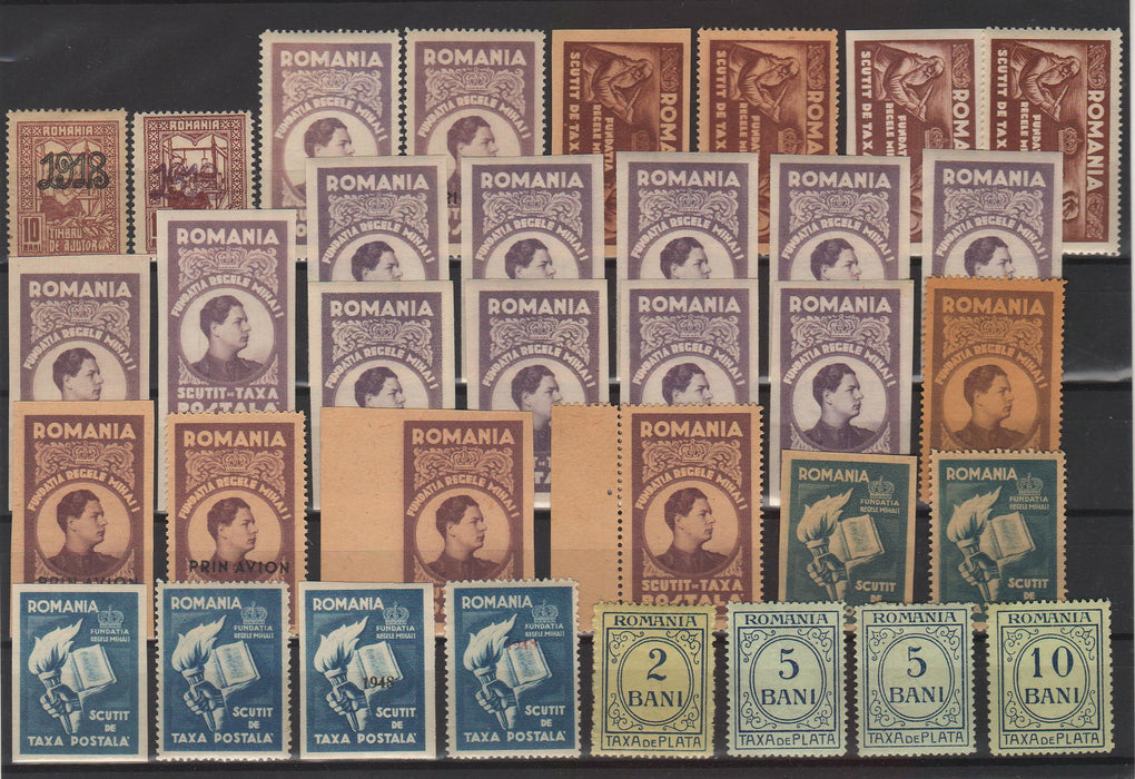 Romania 70 posete A5 Serii complete cu cota mare de catalog, deparaiate, varietate mare hartie, culoare, dantelura, filigran