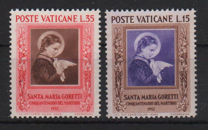 Vatican 1953 50th Anniversary of the Murder of St. Maria Goretti (1952)