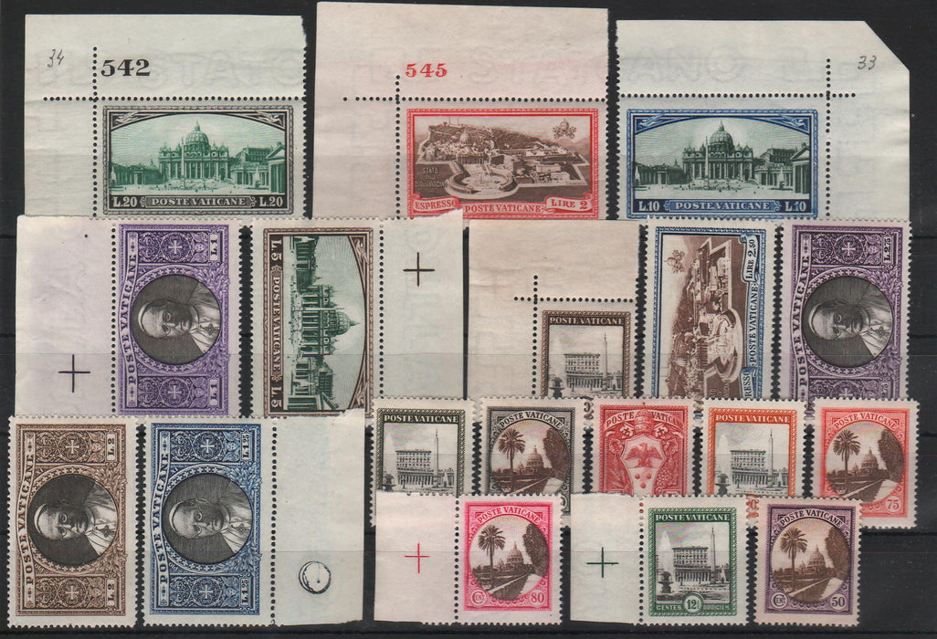 Vatican 1933 Definitive Stamps
