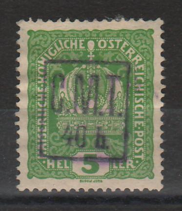 Romania 1919 Timbre ocupatie Ucraina (Pocutia) supratipar CMT 40h/5h