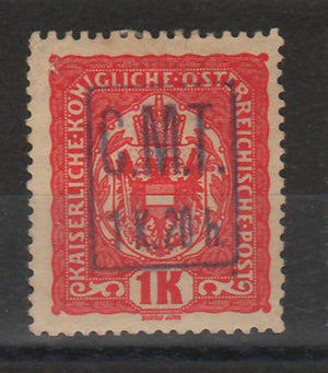 Romania 1919 Timbre ocupatie Ucraina (pocutia) supratipar CMT 1k20h/1k