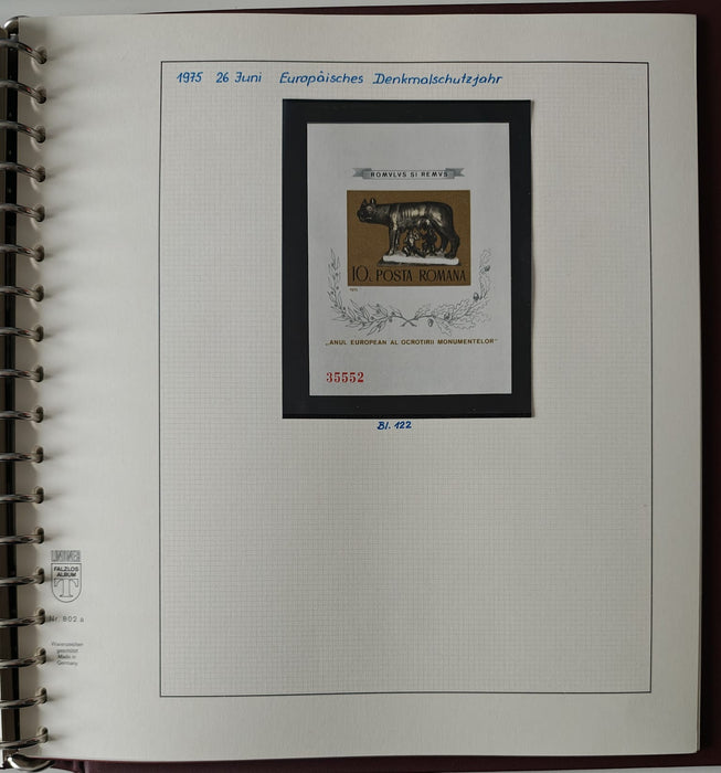 Romania perioada 1968-1975 2 Albume Lindner stare impecabila, prezentare de exceptie