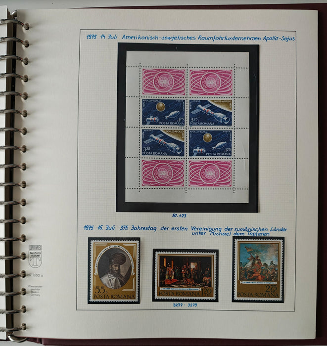 Romania perioada 1968-1975 2 Albume Lindner stare impecabila, prezentare de exceptie