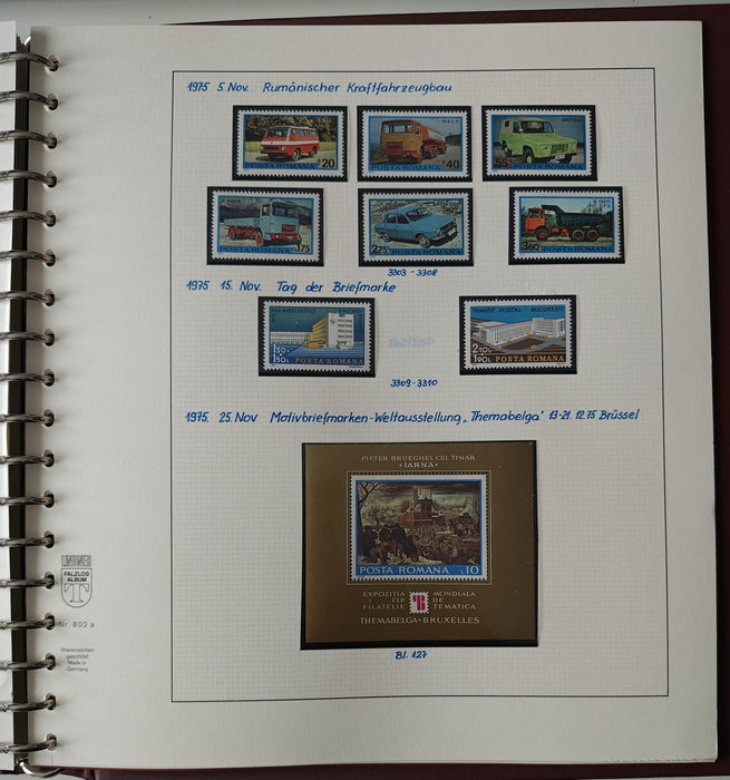 Romania perioada 1968-1975 2 Albume Lindner stare impecabila, prezentare de exceptie