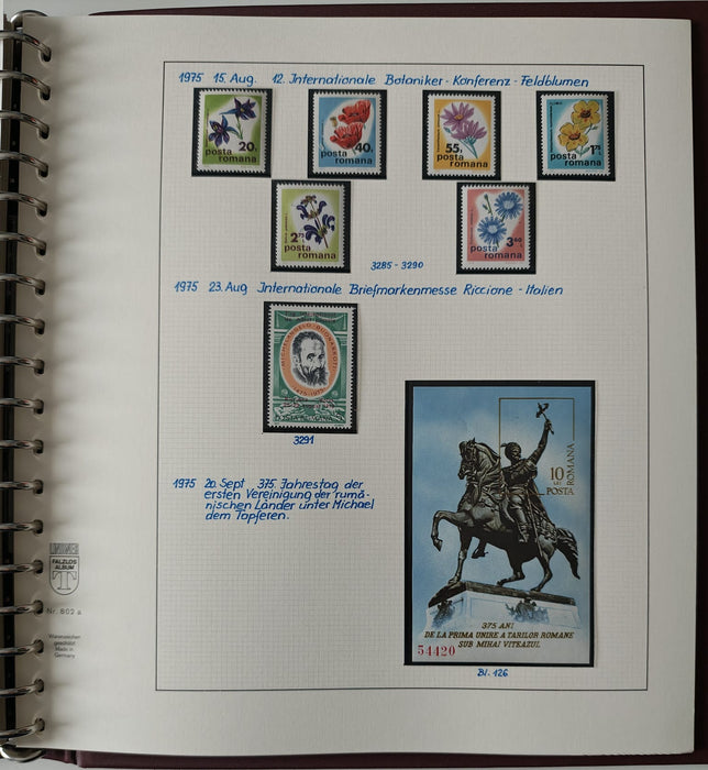 Romania perioada 1968-1975 2 Albume Lindner stare impecabila, prezentare de exceptie