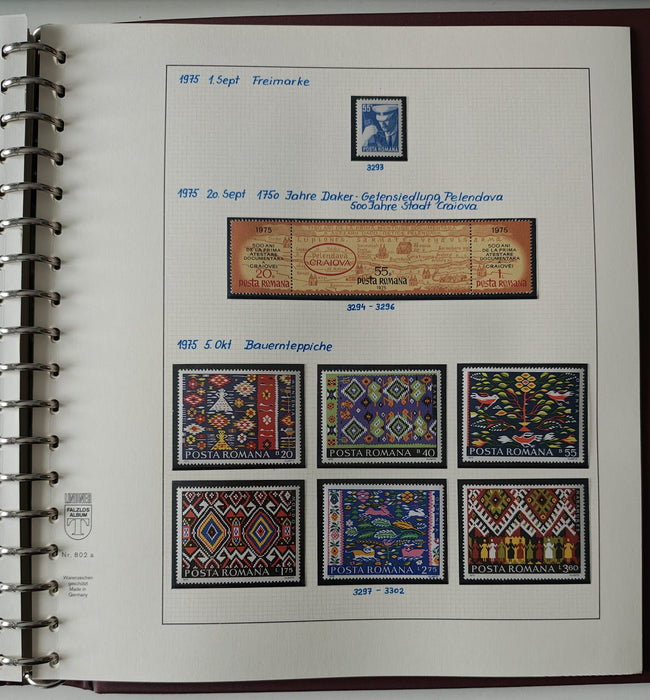 Romania perioada 1968-1975 2 Albume Lindner stare impecabila, prezentare de exceptie