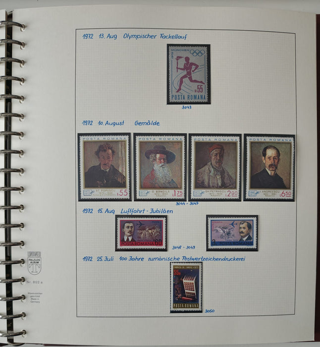 Romania perioada 1968-1975 2 Albume Lindner stare impecabila, prezentare de exceptie