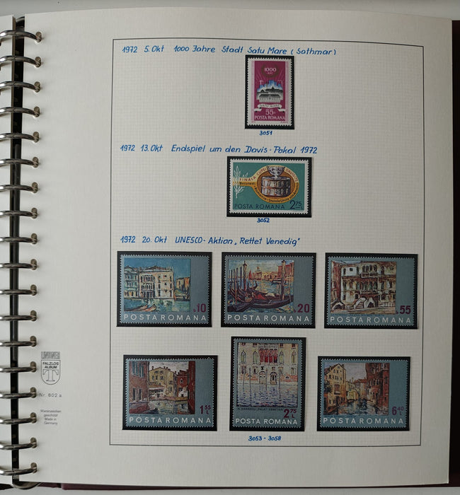 Romania perioada 1968-1975 2 Albume Lindner stare impecabila, prezentare de exceptie