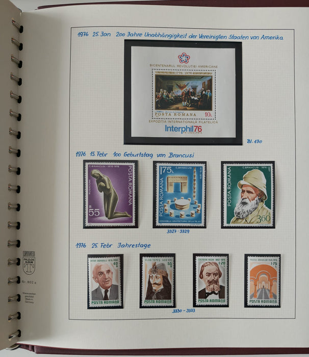 Romania perioada 1968-1975 2 Albume Lindner stare impecabila, prezentare de exceptie