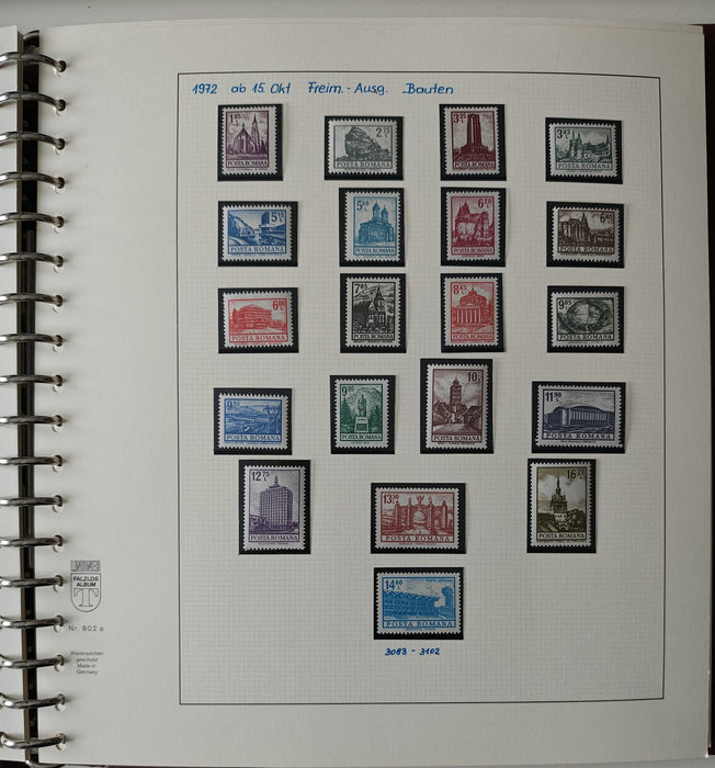 Romania perioada 1968-1975 2 Albume Lindner stare impecabila, prezentare de exceptie