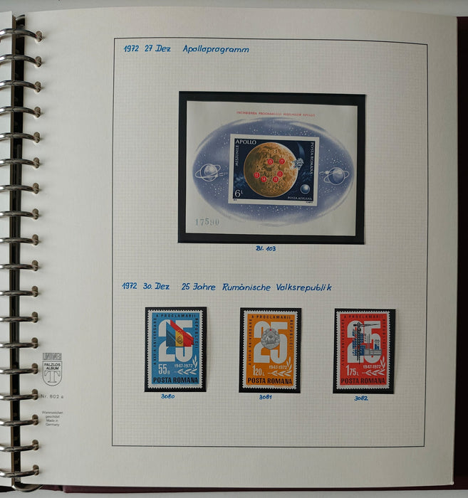 Romania perioada 1968-1975 2 Albume Lindner stare impecabila, prezentare de exceptie