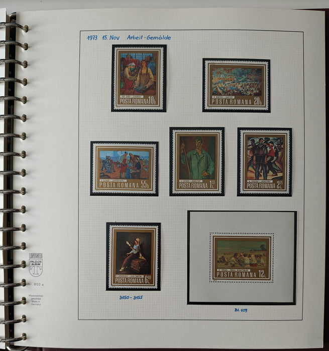 Romania perioada 1968-1975 2 Albume Lindner stare impecabila, prezentare de exceptie