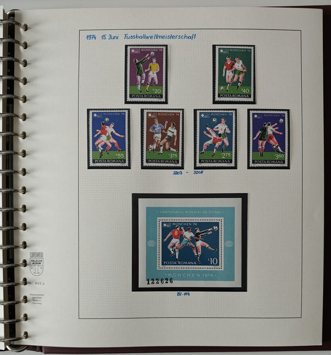 Romania perioada 1968-1975 2 Albume Lindner stare impecabila, prezentare de exceptie