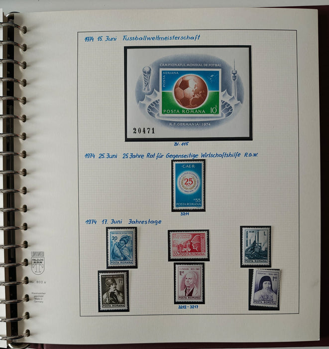 Romania perioada 1968-1975 2 Albume Lindner stare impecabila, prezentare de exceptie