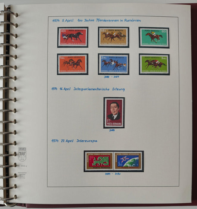 Romania perioada 1968-1975 2 Albume Lindner stare impecabila, prezentare de exceptie