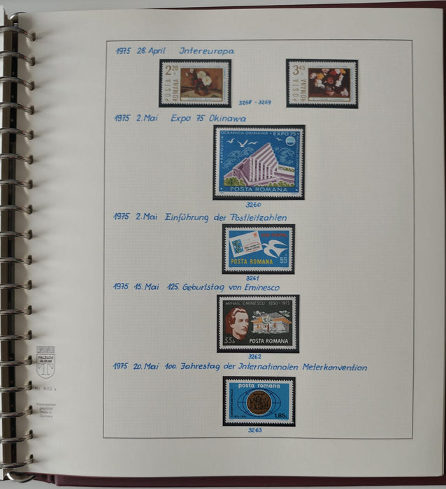 Romania perioada 1968-1975 2 Albume Lindner stare impecabila, prezentare de exceptie