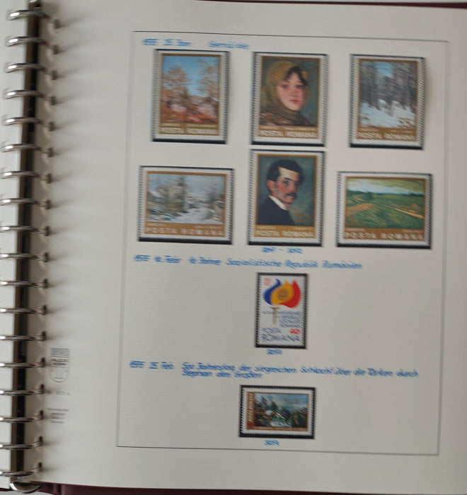 Romania perioada 1968-1975 2 Albume Lindner stare impecabila, prezentare de exceptie