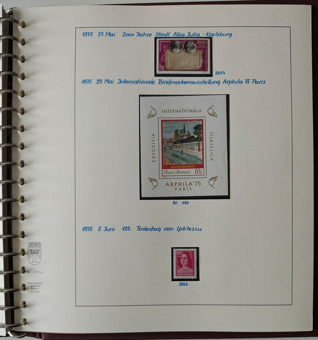 Romania perioada 1968-1975 2 Albume Lindner stare impecabila, prezentare de exceptie