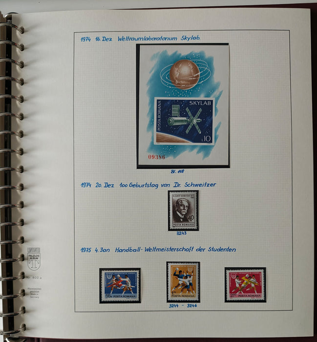 Romania perioada 1968-1975 2 Albume Lindner stare impecabila, prezentare de exceptie