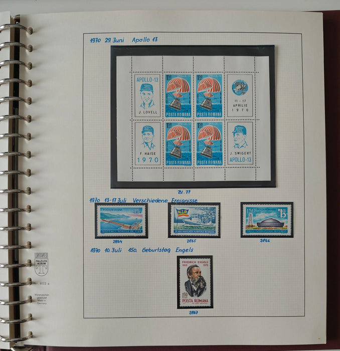 Romania perioada 1968-1975 2 Albume Lindner stare impecabila, prezentare de exceptie