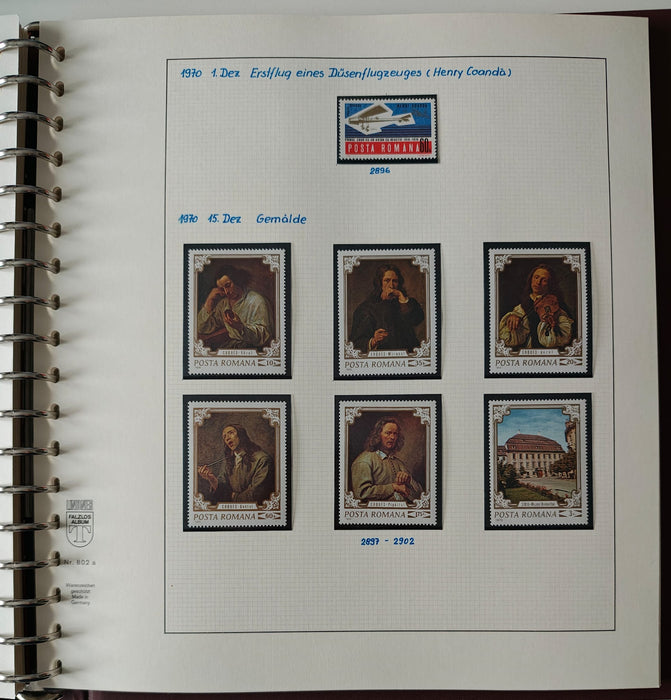 Romania perioada 1968-1975 2 Albume Lindner stare impecabila, prezentare de exceptie