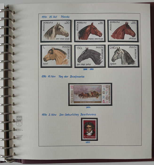 Romania perioada 1968-1975 2 Albume Lindner stare impecabila, prezentare de exceptie