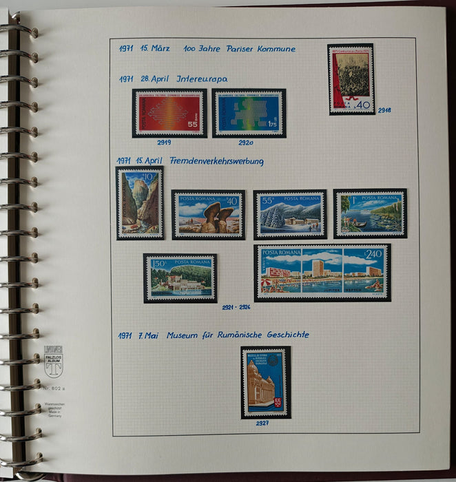 Romania perioada 1968-1975 2 Albume Lindner stare impecabila, prezentare de exceptie