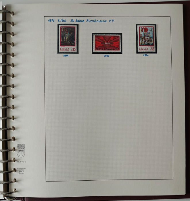 Romania perioada 1968-1975 2 Albume Lindner stare impecabila, prezentare de exceptie