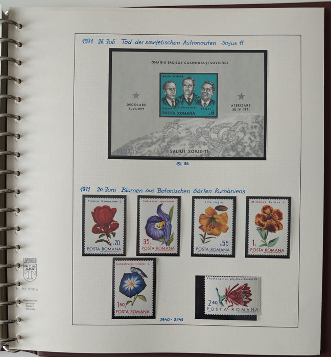 Romania perioada 1968-1975 2 Albume Lindner stare impecabila, prezentare de exceptie