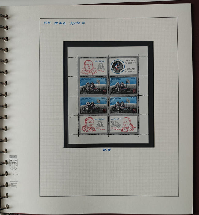 Romania perioada 1968-1975 2 Albume Lindner stare impecabila, prezentare de exceptie