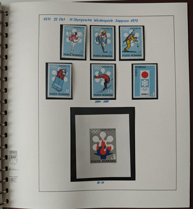 Romania perioada 1968-1975 2 Albume Lindner stare impecabila, prezentare de exceptie