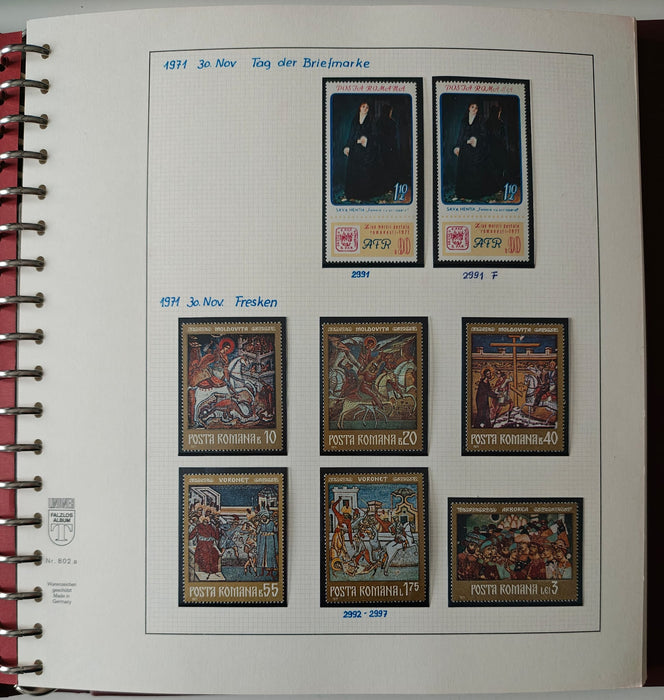 Romania perioada 1968-1975 2 Albume Lindner stare impecabila, prezentare de exceptie