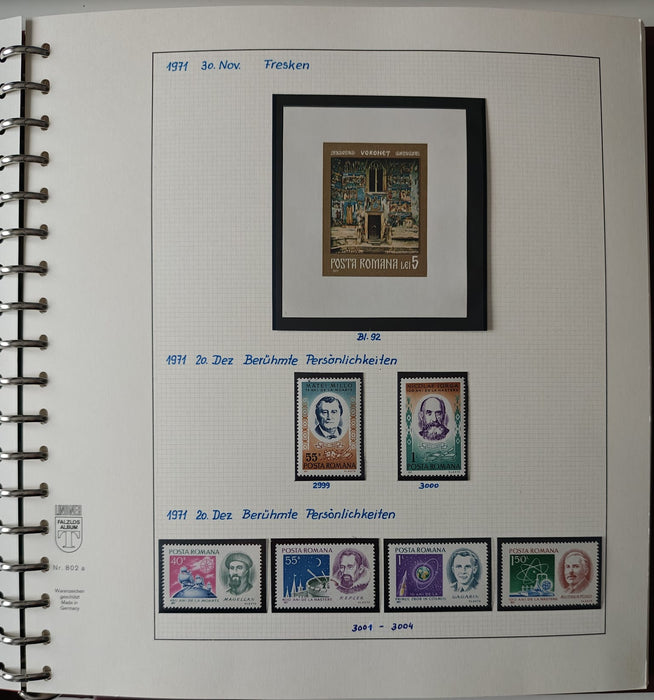 Romania perioada 1968-1975 2 Albume Lindner stare impecabila, prezentare de exceptie