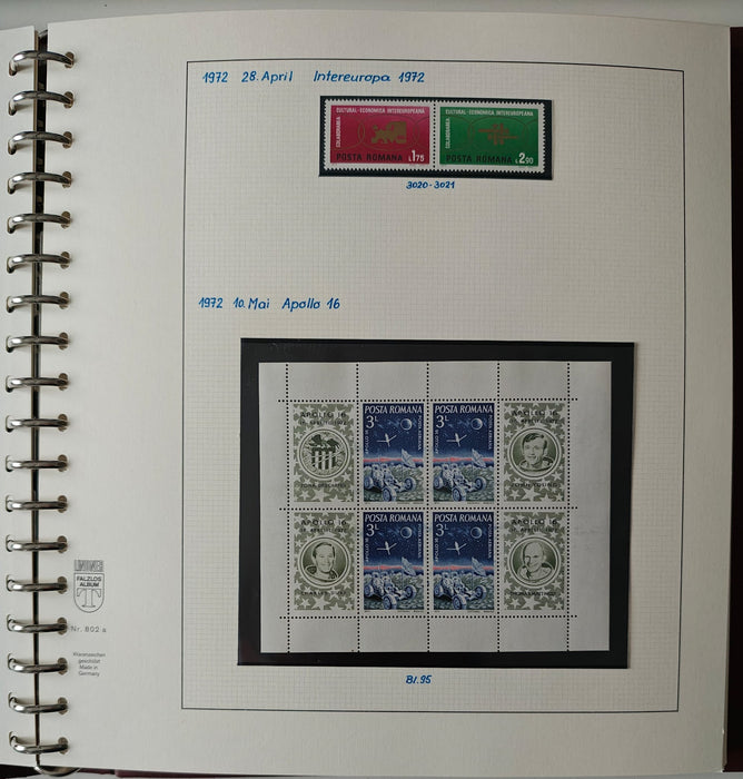 Romania perioada 1968-1975 2 Albume Lindner stare impecabila, prezentare de exceptie