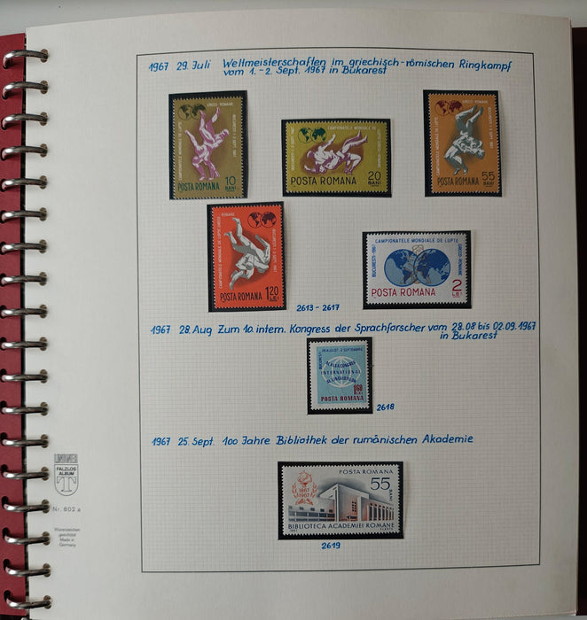 Romania perioada 1968-1975 2 Albume Lindner stare impecabila, prezentare de exceptie