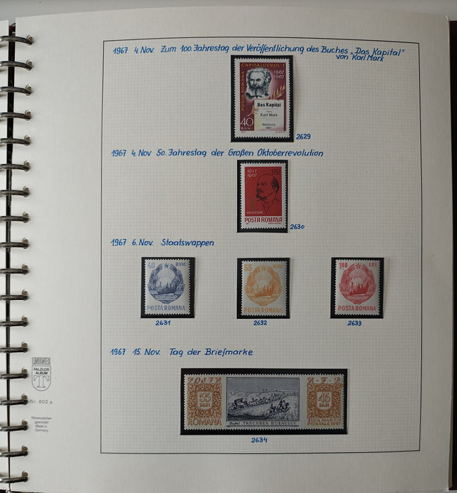 Romania perioada 1968-1975 2 Albume Lindner stare impecabila, prezentare de exceptie