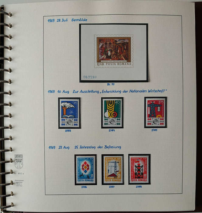 Romania perioada 1968-1975 2 Albume Lindner stare impecabila, prezentare de exceptie